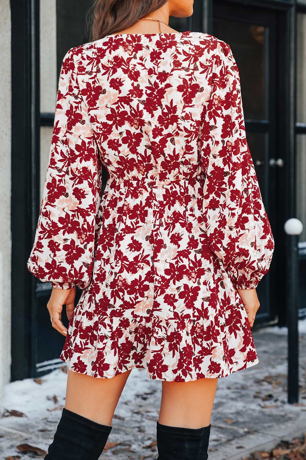 Carolyn Floral Buttoned Mini Dress