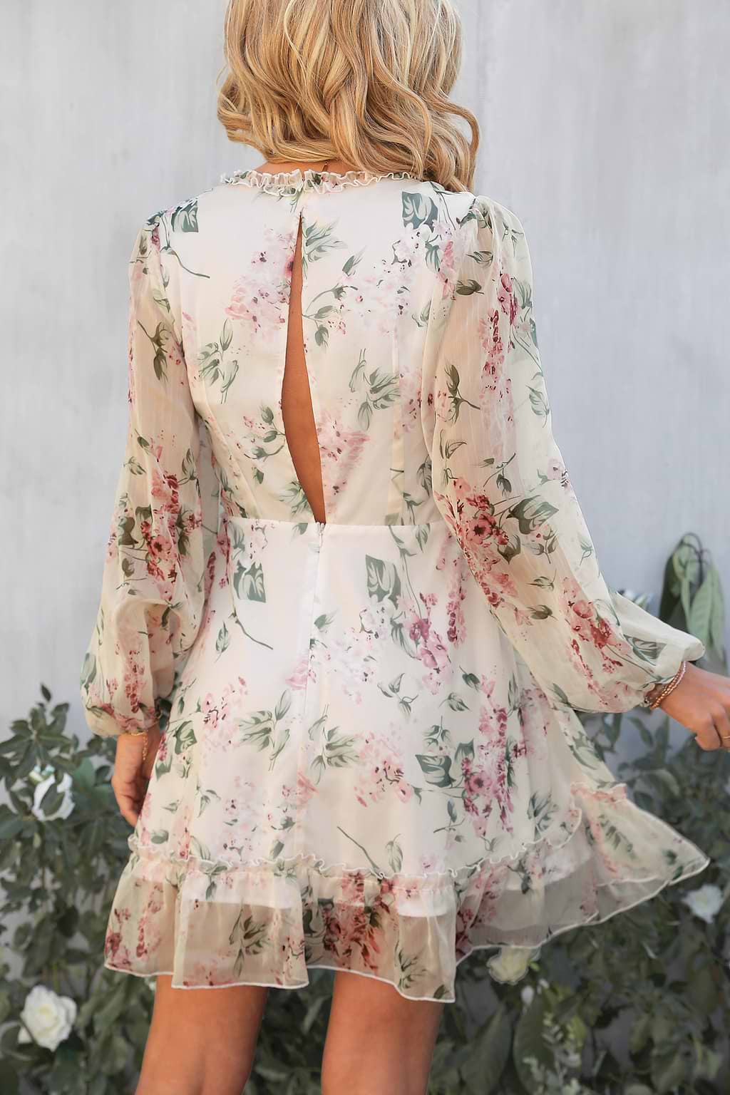 Ariadne Ruffled Floral Print Dress