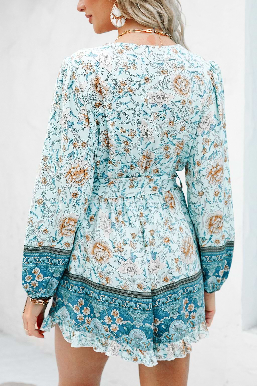 Alberta Belted Paisley Floral Romper