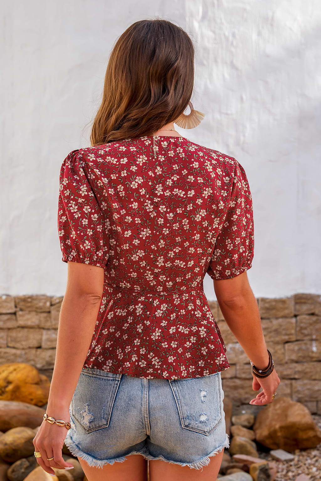 Diane Wrap Short sleeve V-neck Top