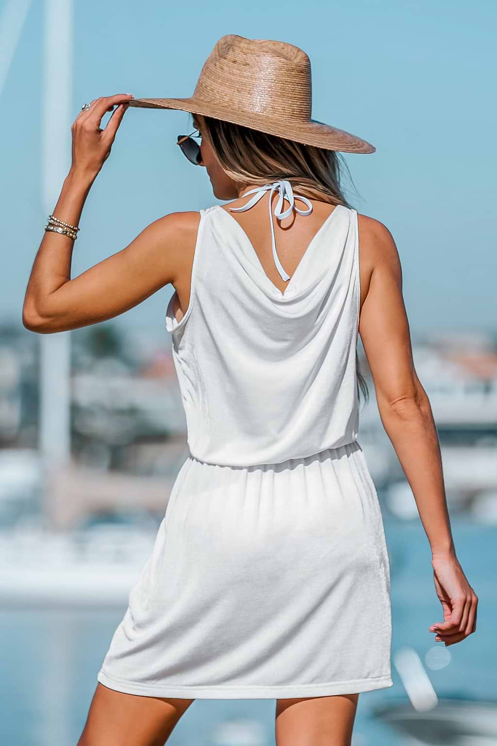 Etta Sleeveless Bow Tie Cover-up Dress