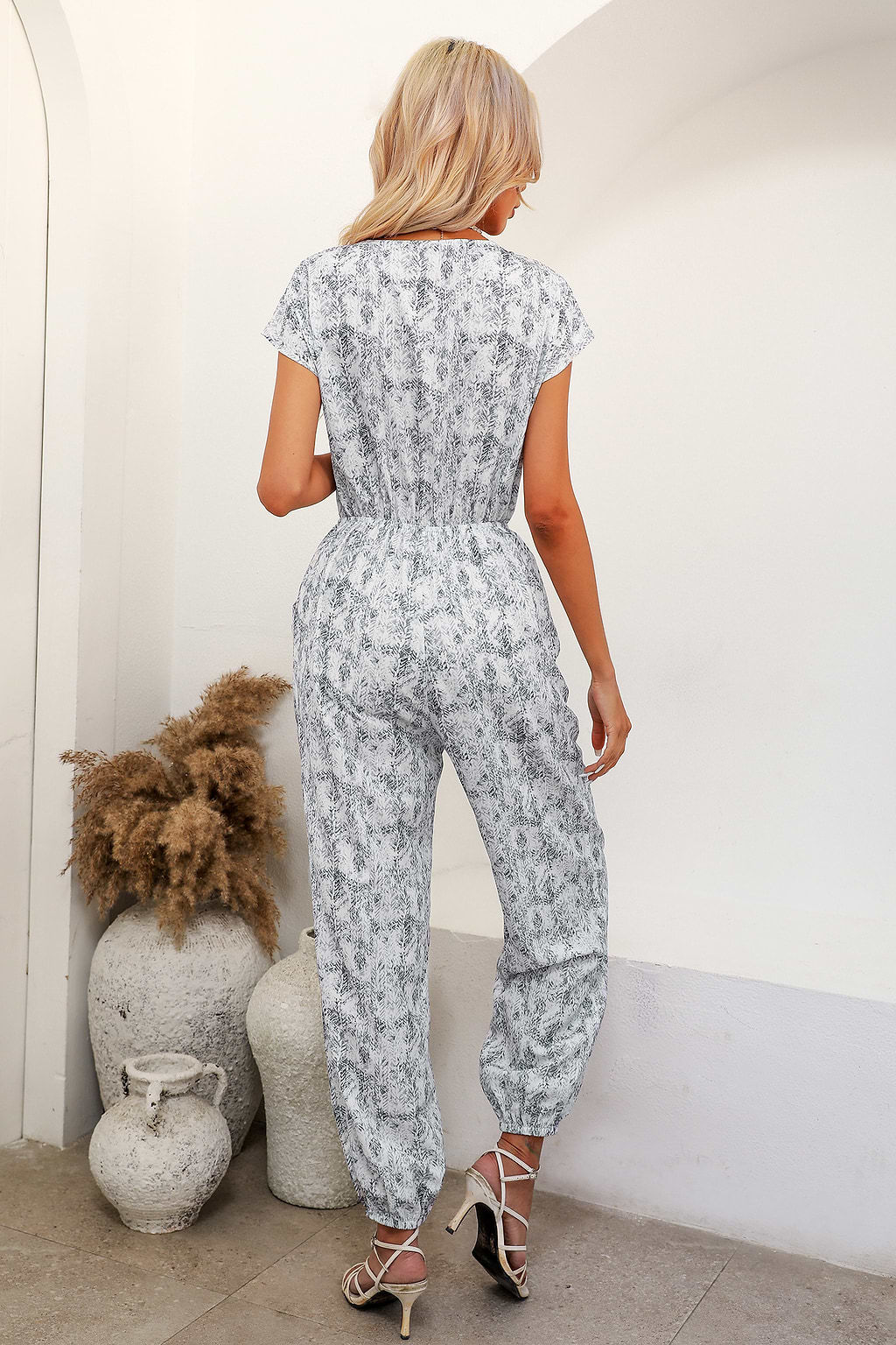 Cloud Ego Short Sleeve V-neck Playsuit