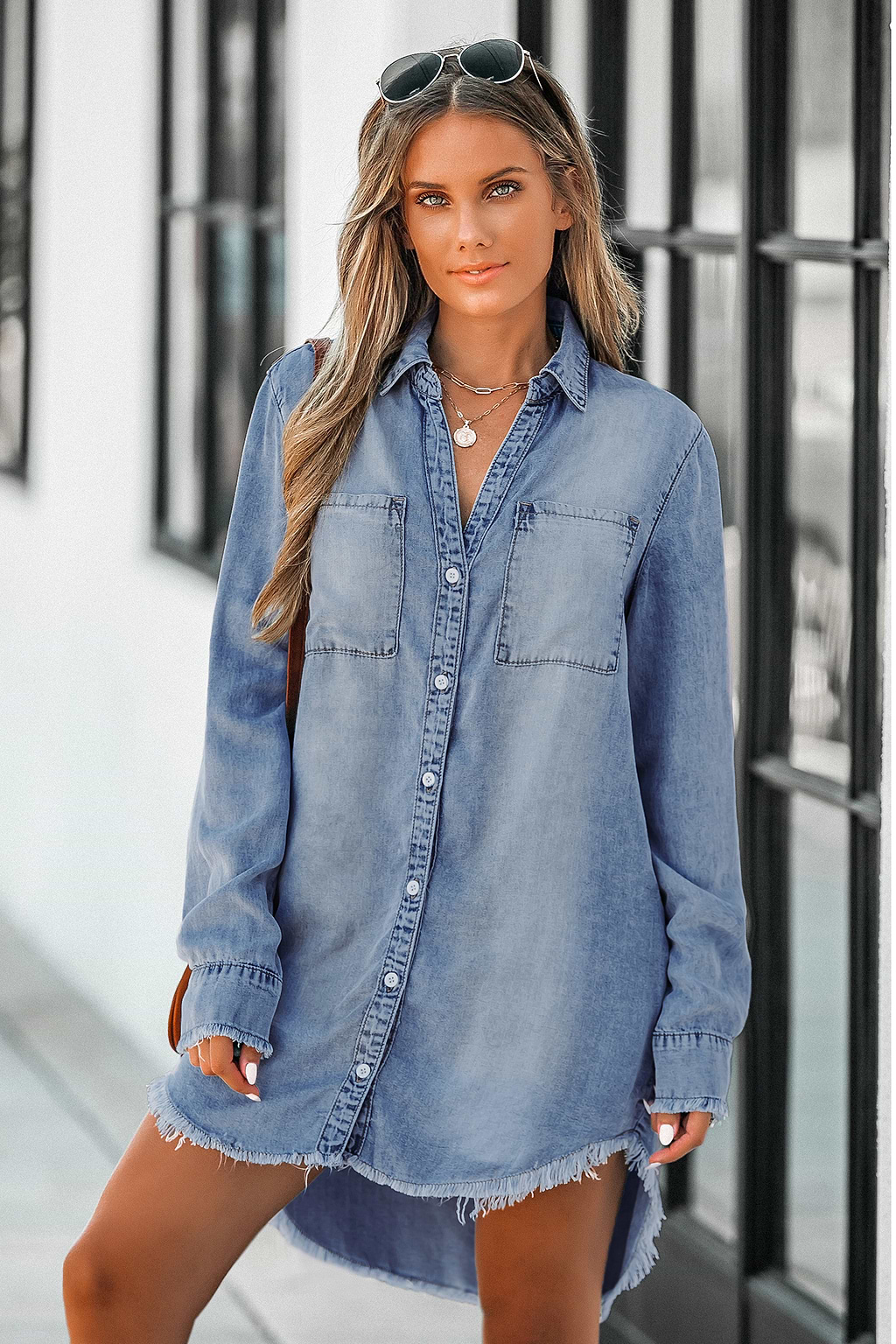 Leatrice Denim Oversized Shirt
