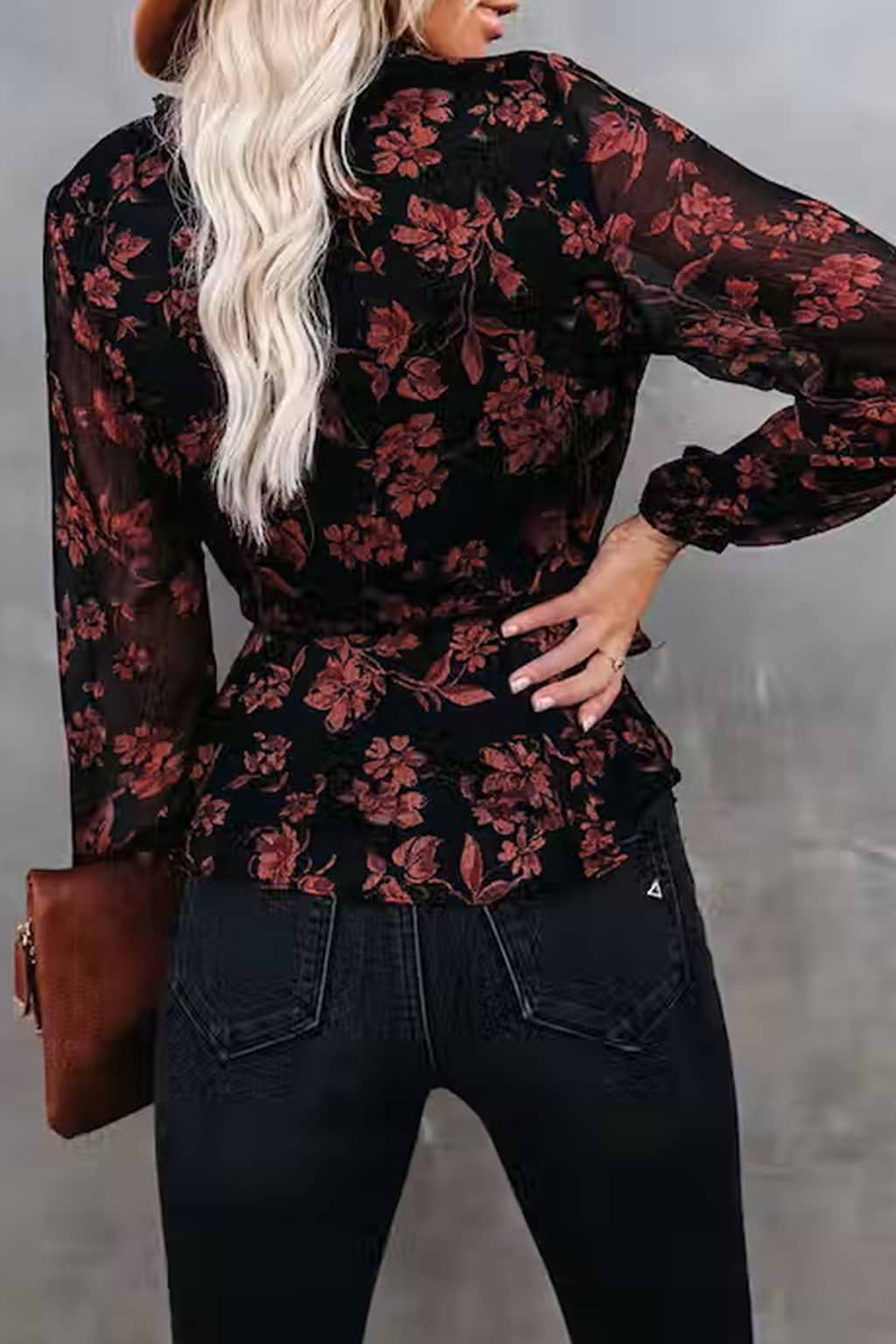 Beverly Floral Print Chiffon Top