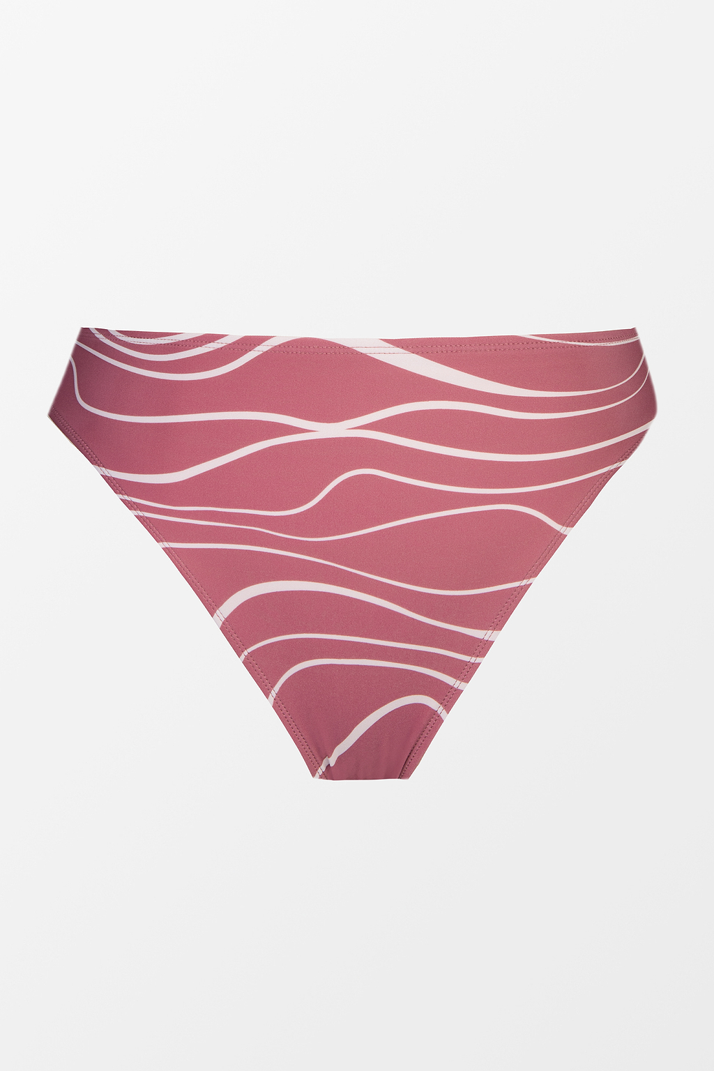 Sanft gewellte, freche Bikinihose mit hoher Taille