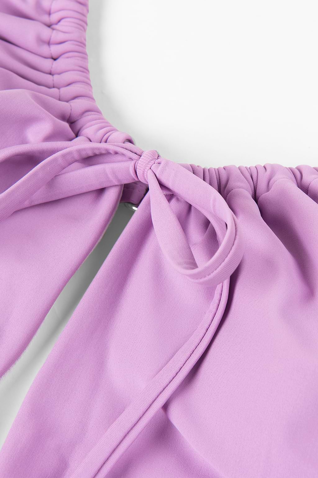 Romantic Garden Ruched Tied One Piece Swimsuit