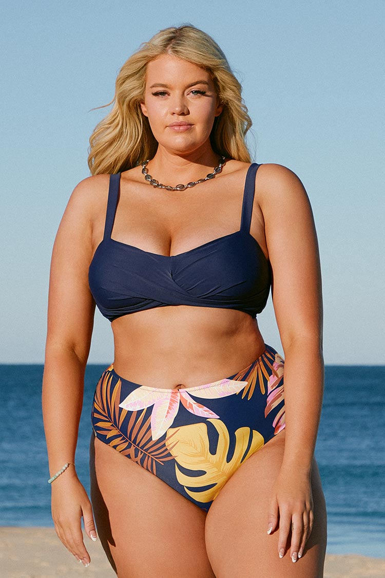 Plus Size Ruched Bikini Top