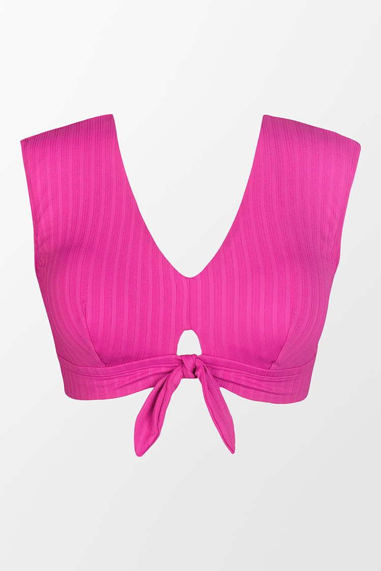 Plus Size Texture Tummy Control Bikini Bottom