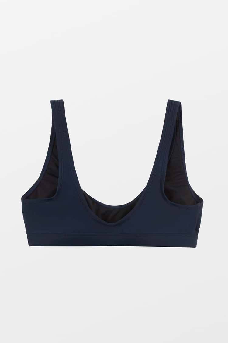 Bas de bikini taille haute Vapor Wave bleu marine