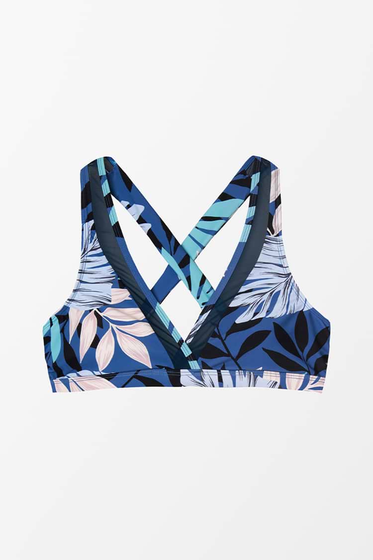 Tropical Storm Surplice Mesh Tie-Back Bralette