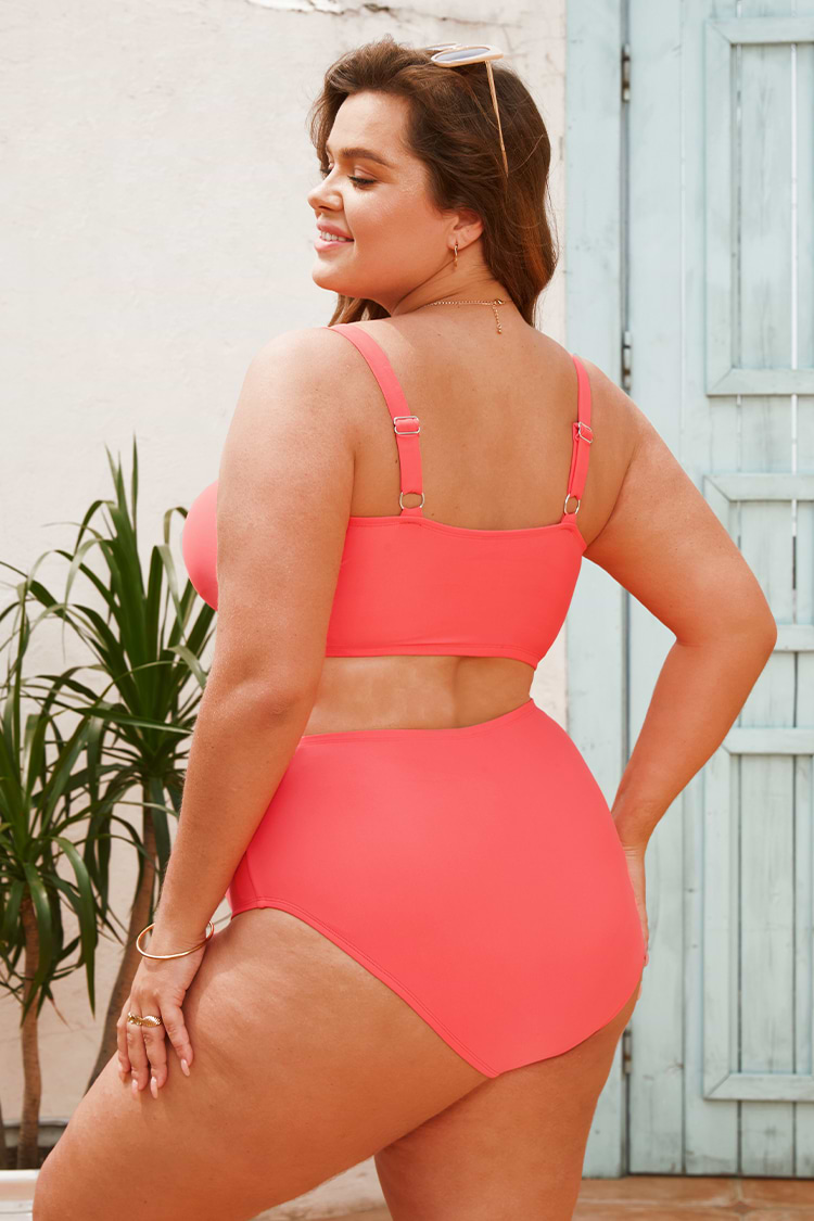 Summer Of Love Square Neck Longline Adjustable Wide Straps Plus Size Top