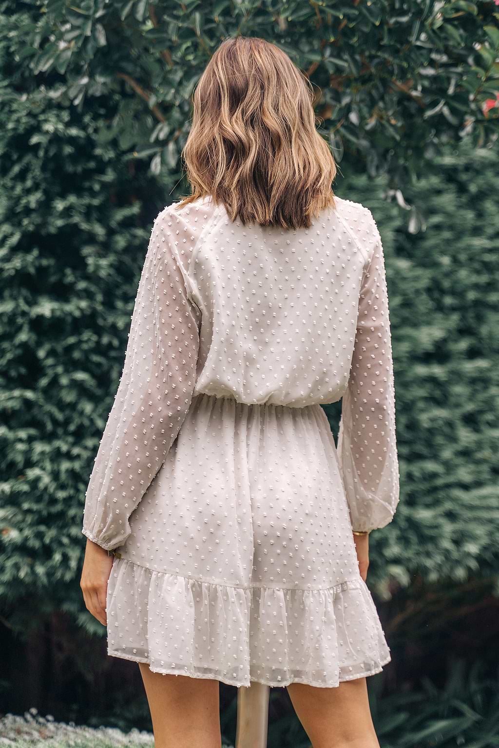 Big Beach Ruffle Lace Up Dress