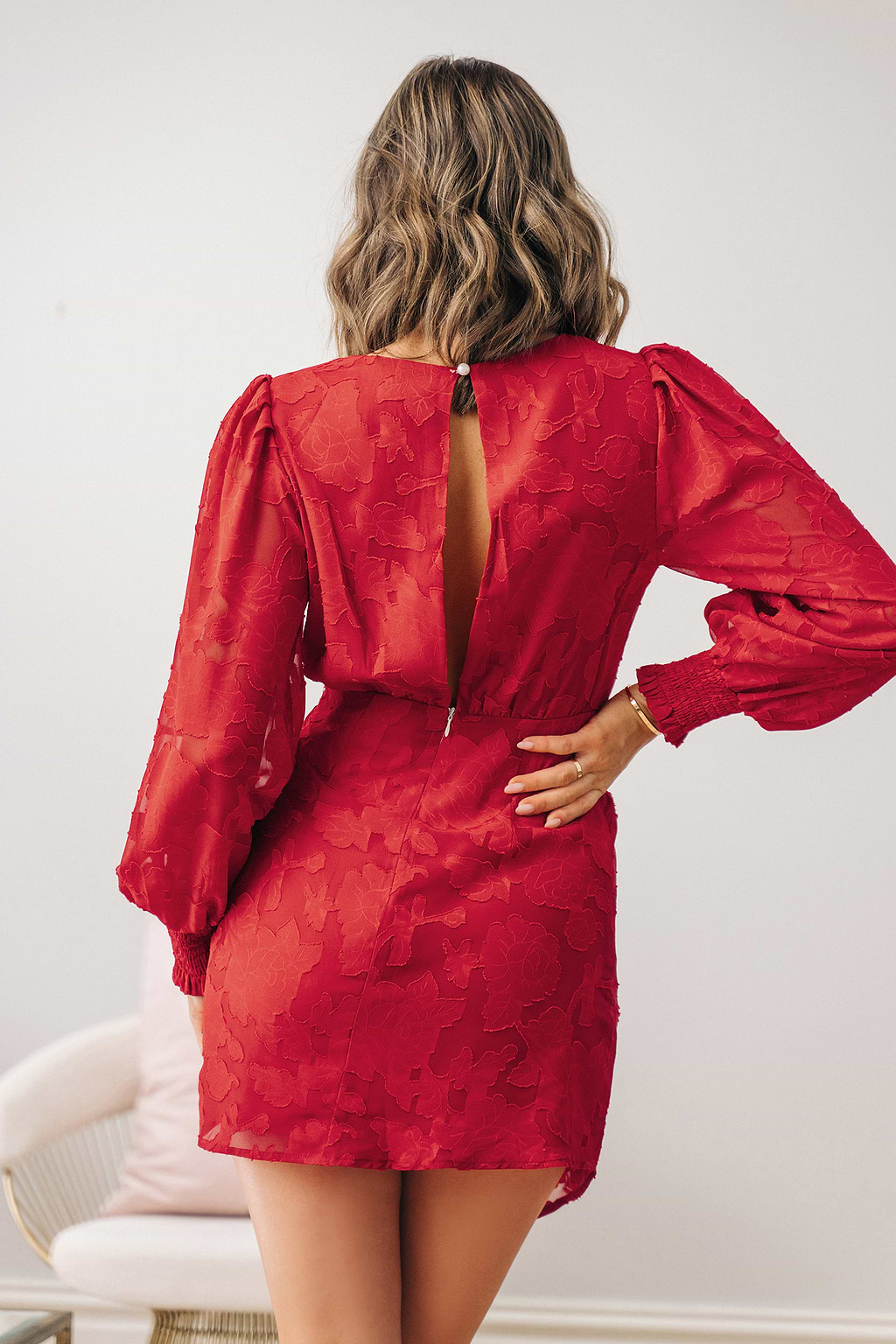 Beach House Long Sleeve V-neck Dress