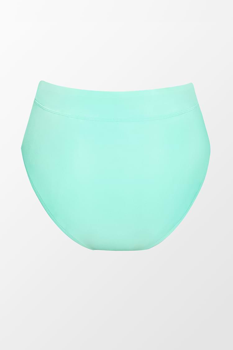 Große Größen Bikinihose mit High waist in Aquamarin