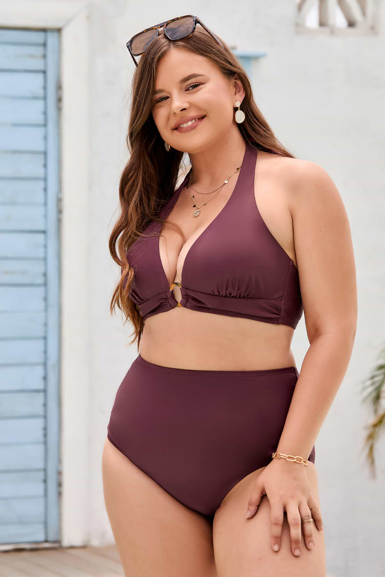 Arizona Road Trip Retro High Waist Plus Size Bikini Bottoms