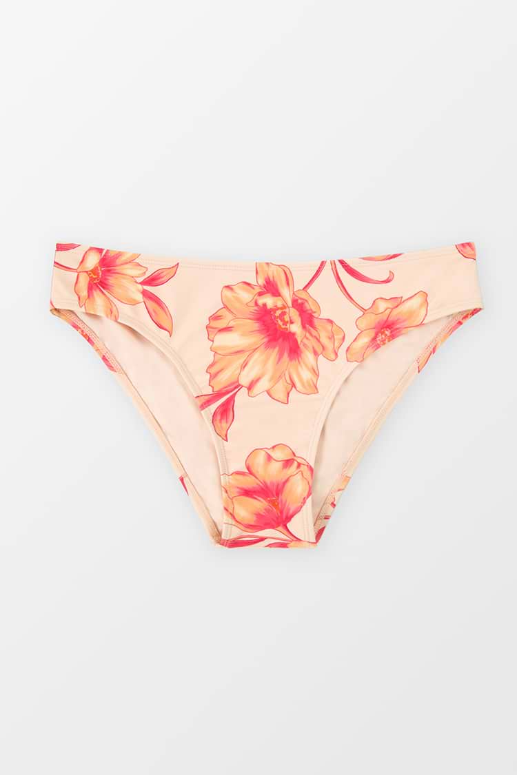 Braguitas de bikini hipster de tiro estándar con flores retro