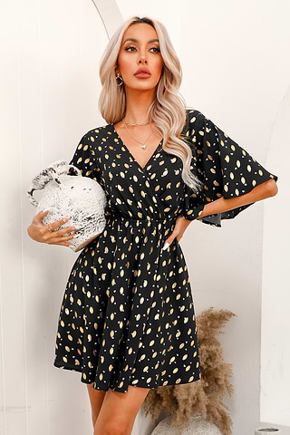 Kayley Polka Dot A-Line Mini Dress