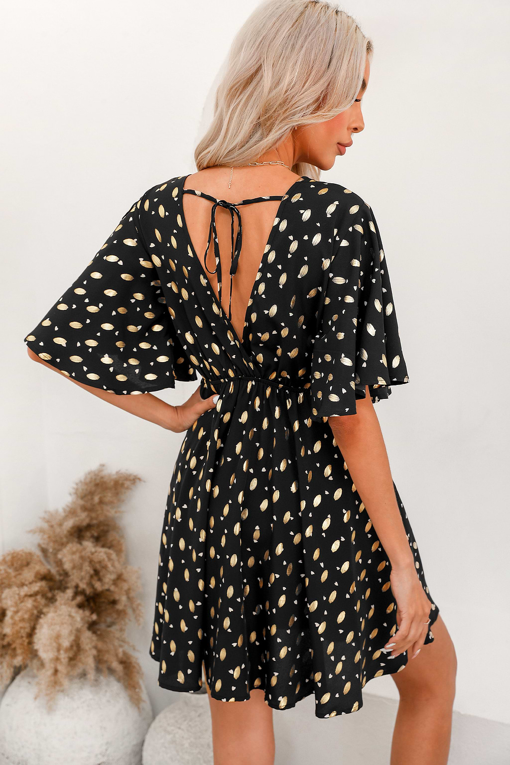 Kayley Polka Dot A-Line Mini Dress