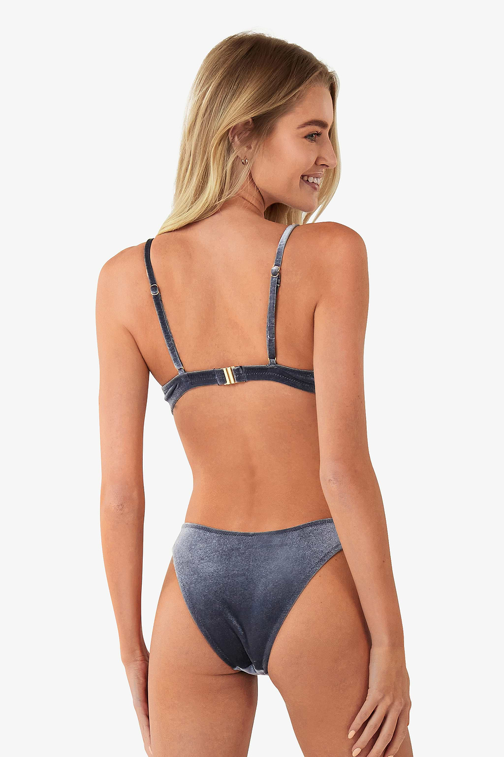 Bikini Sophie Gray de Cintura Baja con Anillo