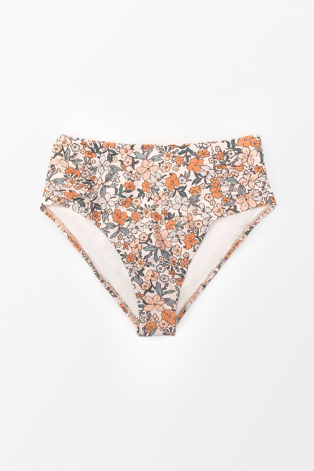 Braga bikini ditsy floral con frunces Talla grande