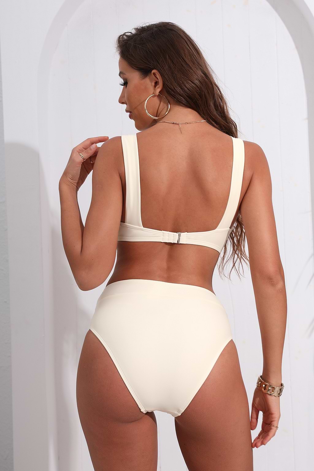 Bralette & Wide Band High Waist Bikini Set