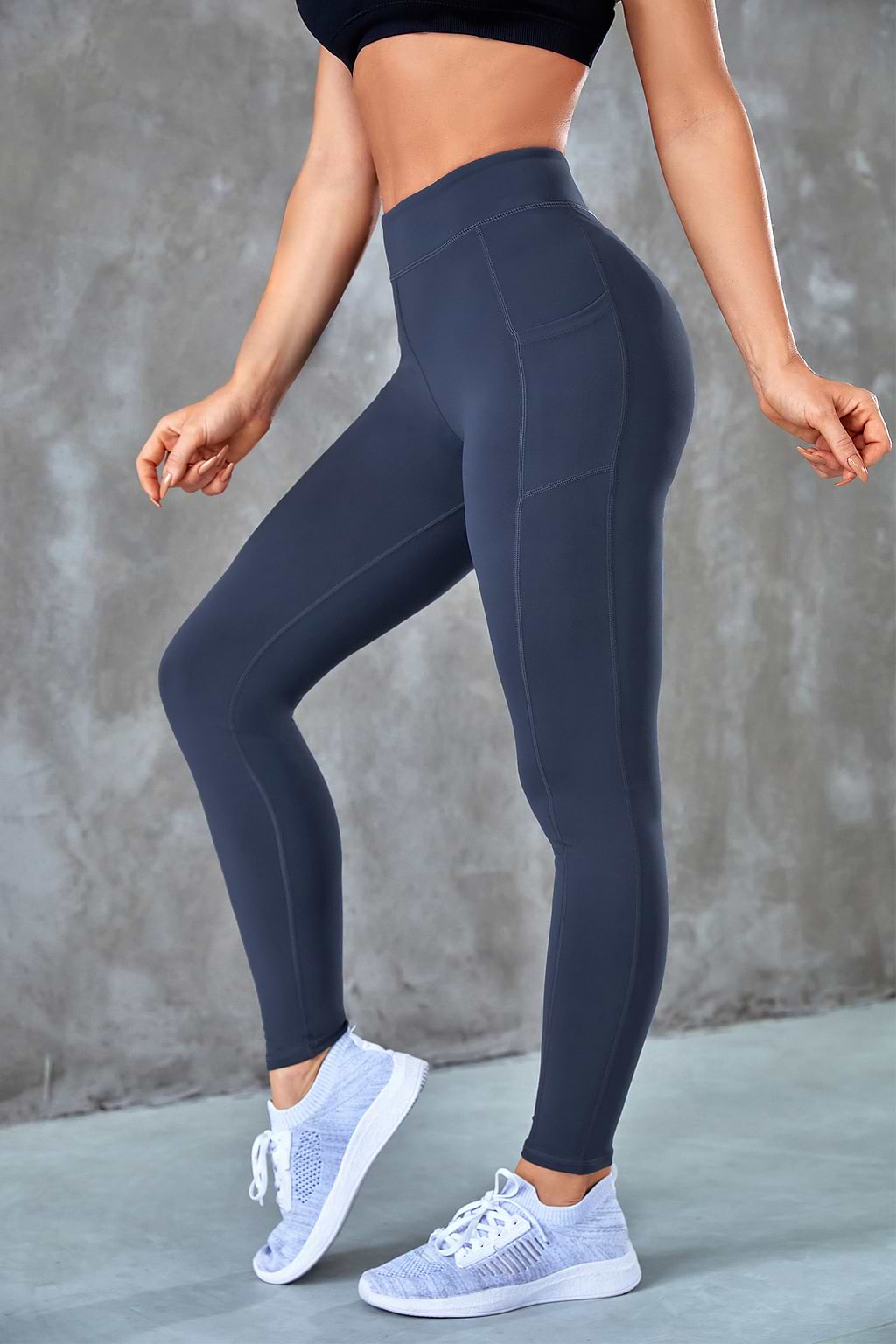 Carbon Elastic Waisted Leggings