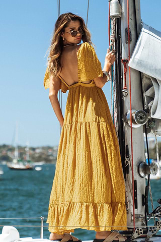 frill dress maxi Rose Garden Frill Dress | Lightweight Frill Dresses – Perfect for Beach & Getaways