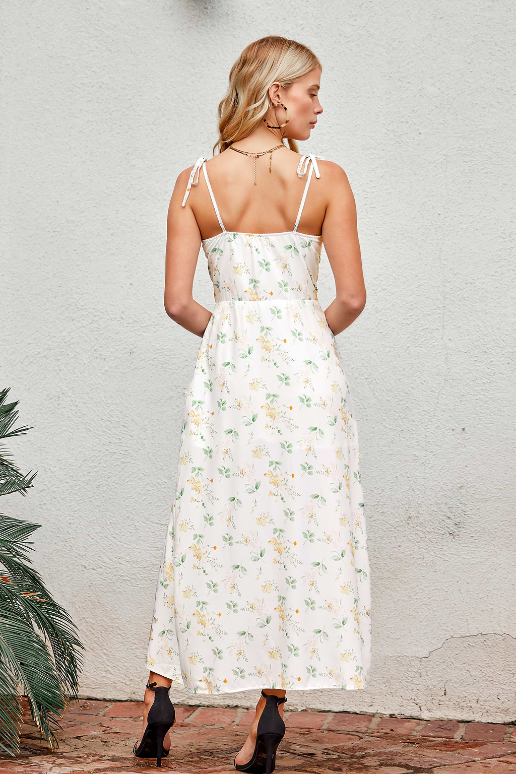 One More Floral Print Bustier Dress