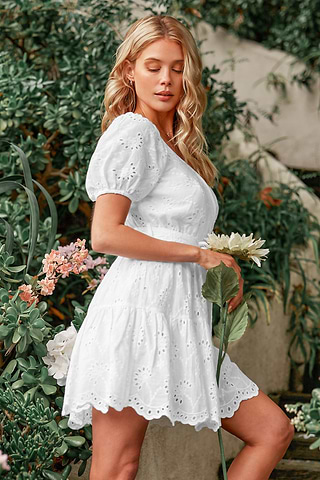 white christmas dresses The Raw Milkmaid Dress
