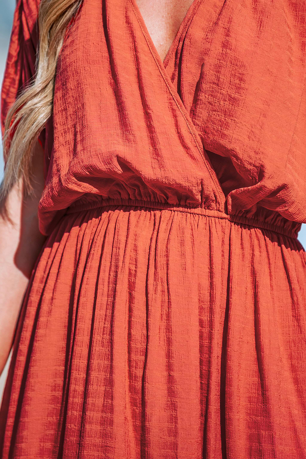 Allyssa Surplice Ruched Maxi Dress