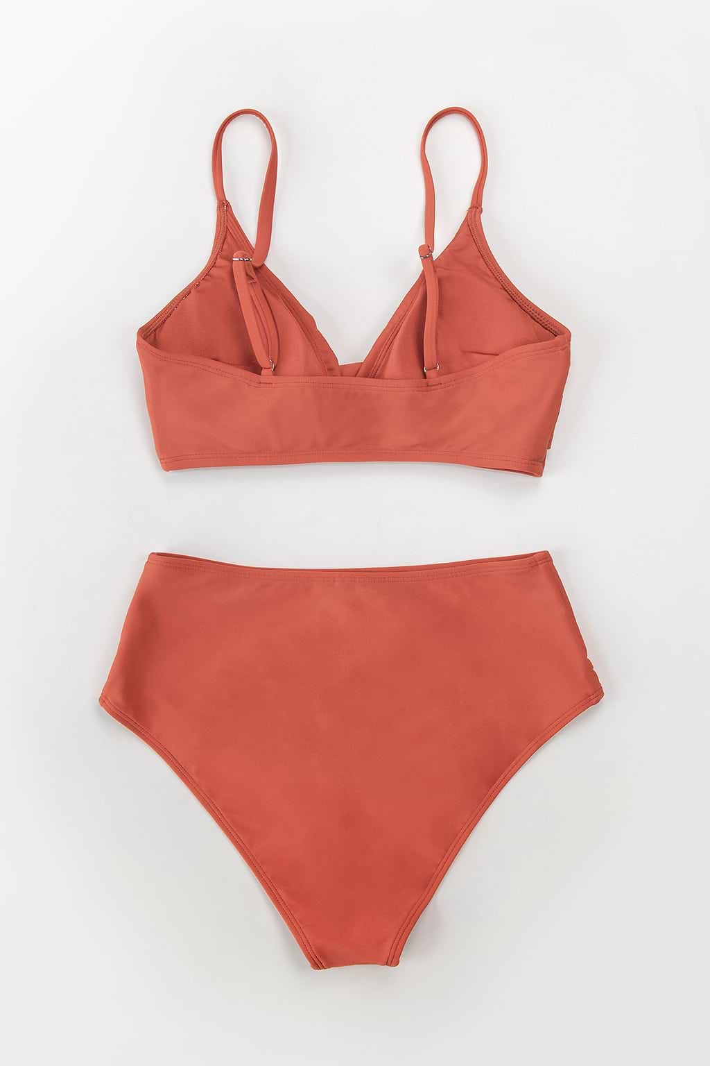 Roter Twist High-Waist Bikini