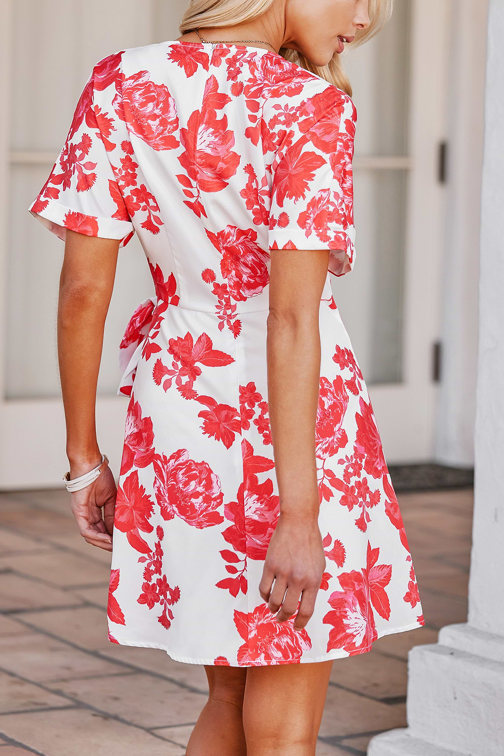 Floral Print Wrap Dress