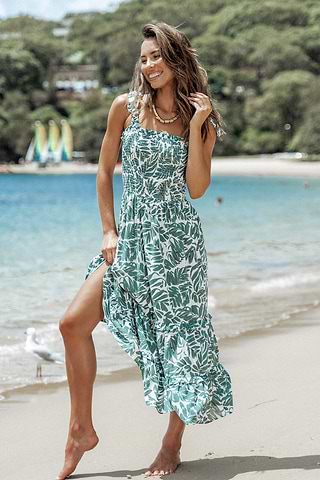 tropical beach dresses Designer Summer Dresses For Vacation | Ladies Kaftan | Shahida Parides 3XL (20 US main image 1