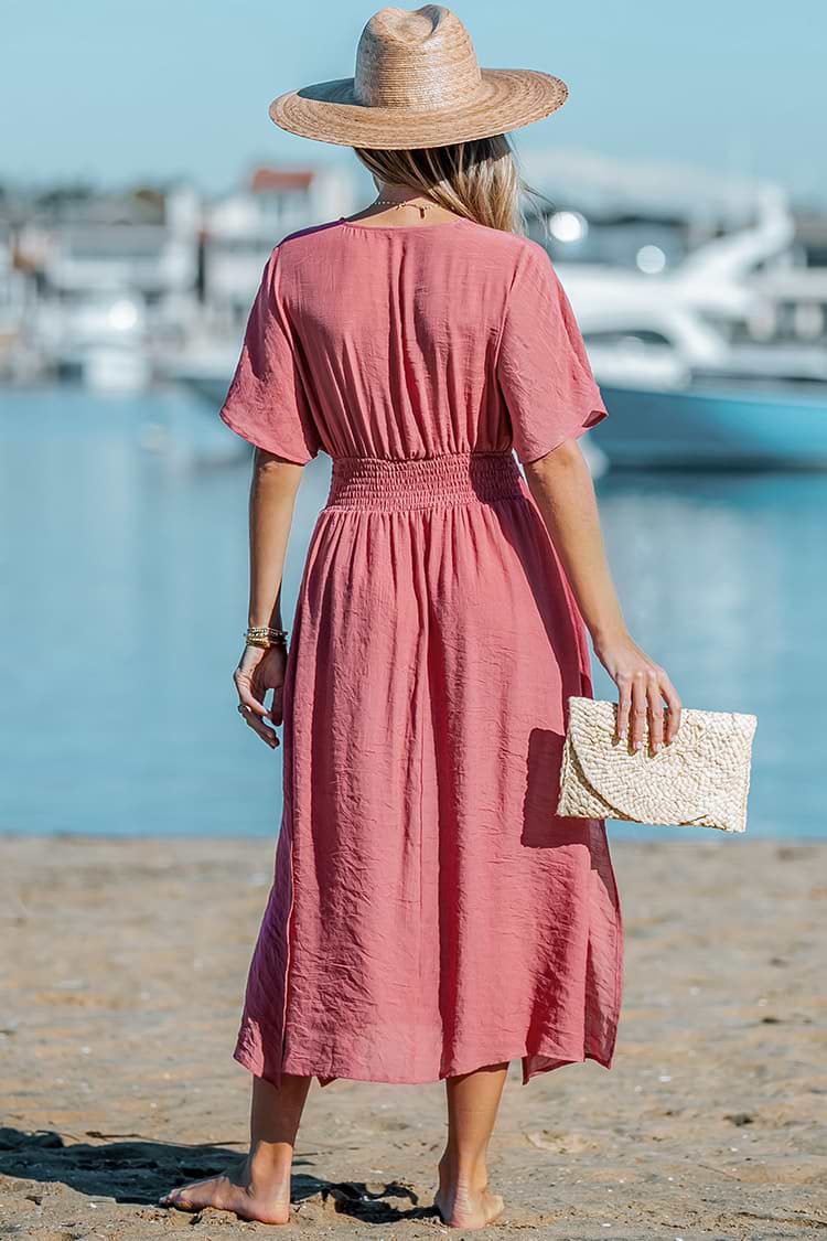 Jam maxi-jurk met v-hals