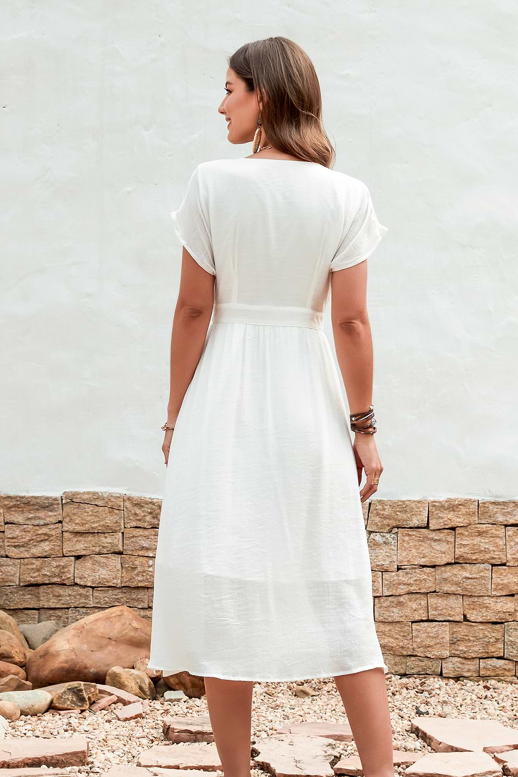 Heart Beat Plunge A-Line Maxi Dress