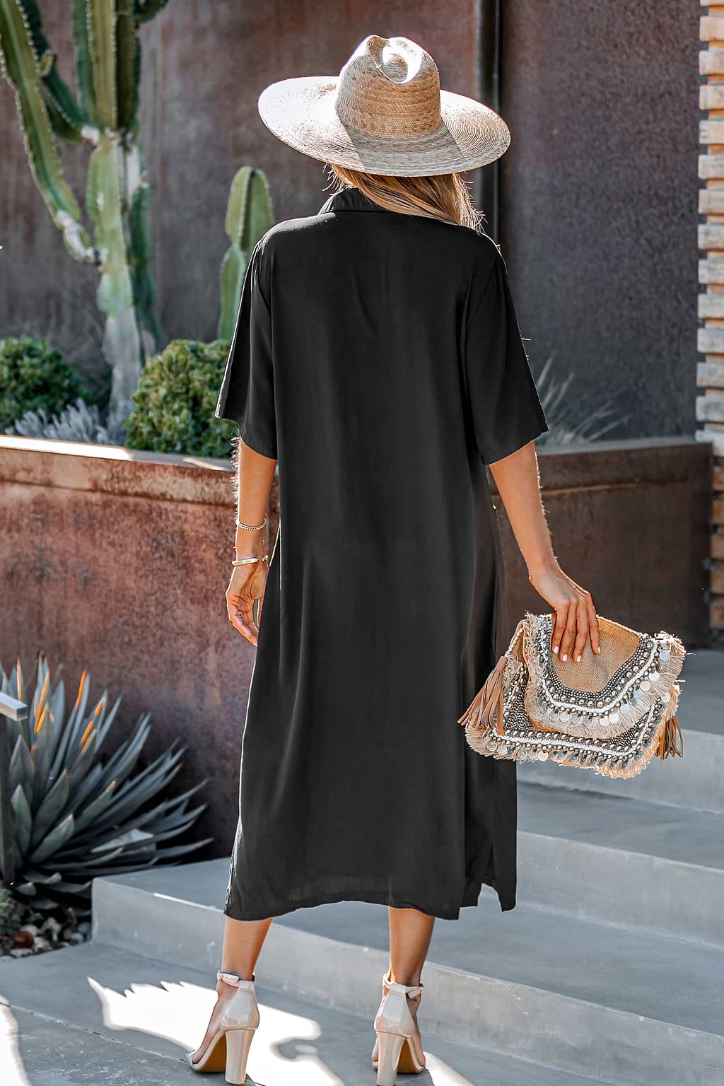 Love Story Button Cover-Up Shirt Dress