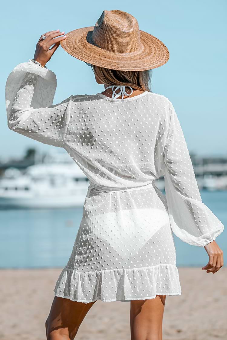 Nikita Belted Clip Dot Cover-Up Dress