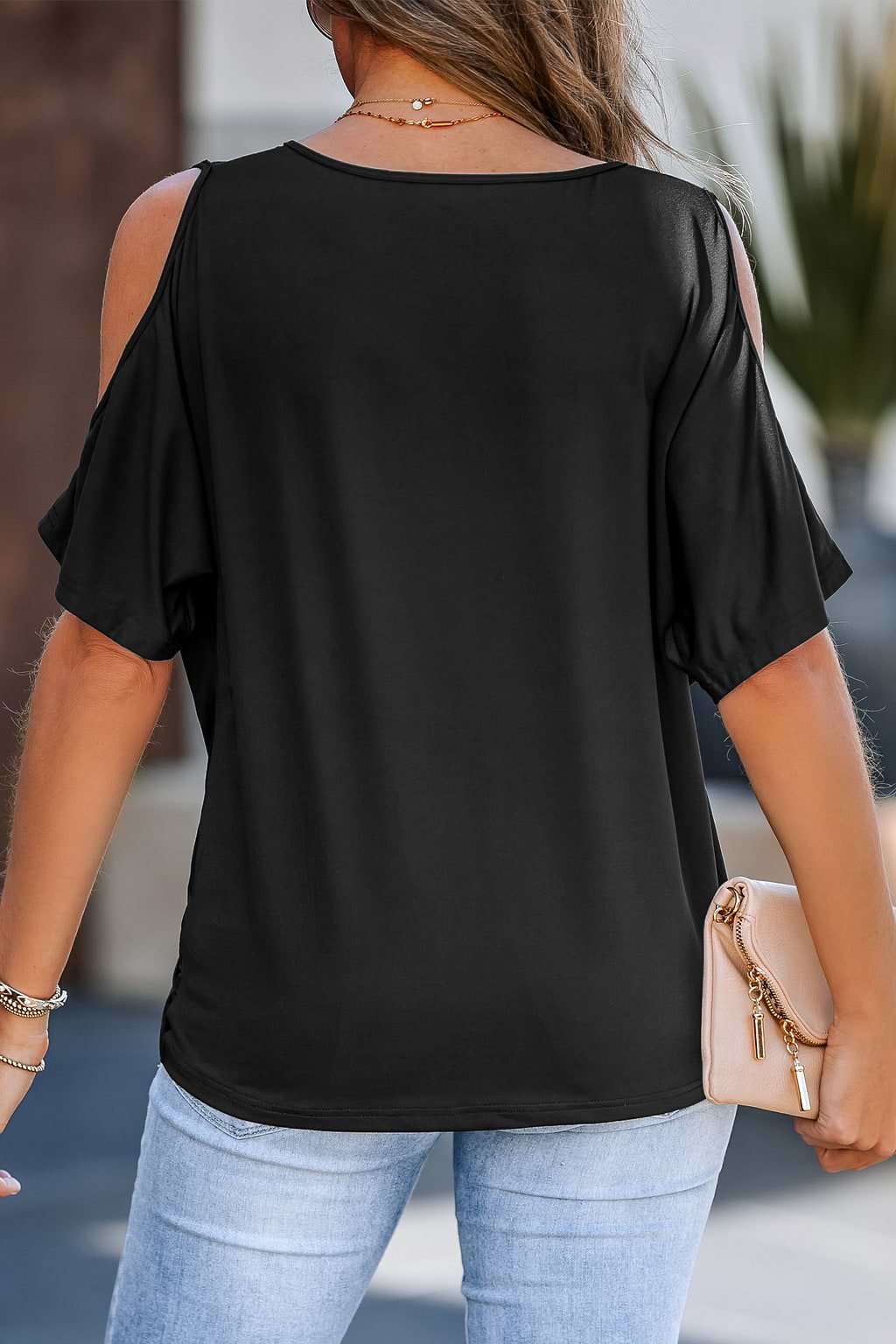 Isabelle Twisted Open-Shoulder Top