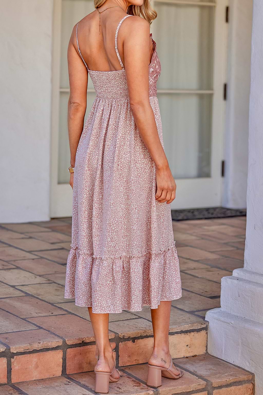 Monroe Floral Cross Back Maxi Dress