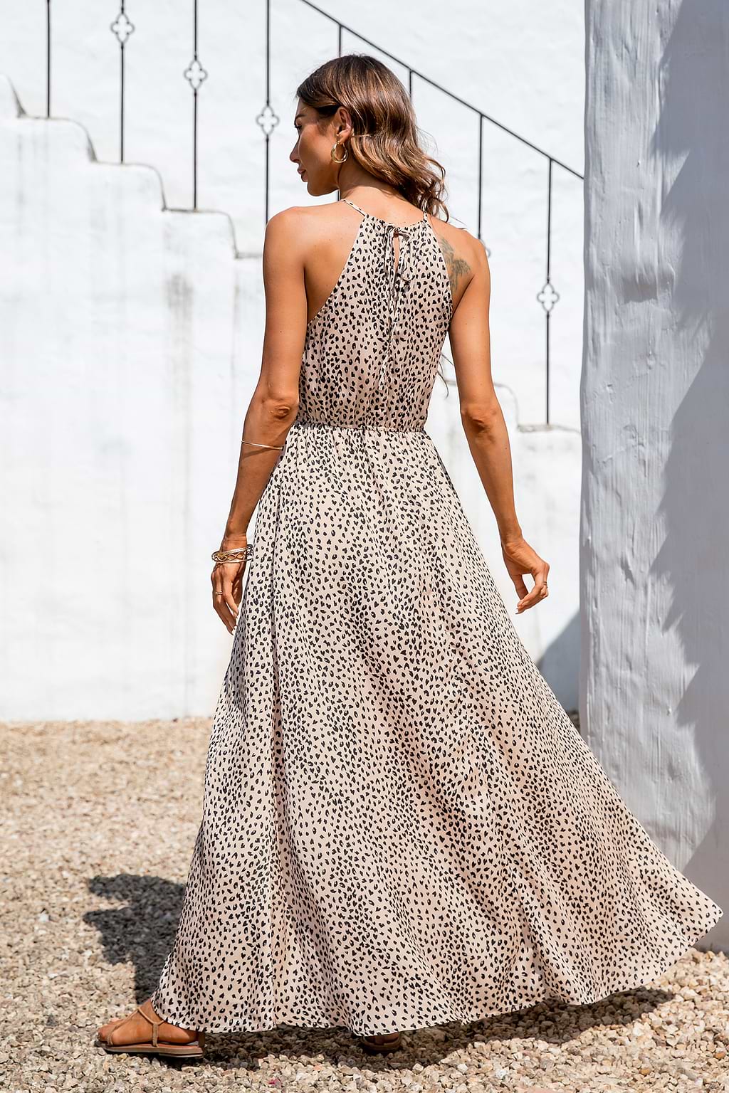 Speckled Print Maxi Dress