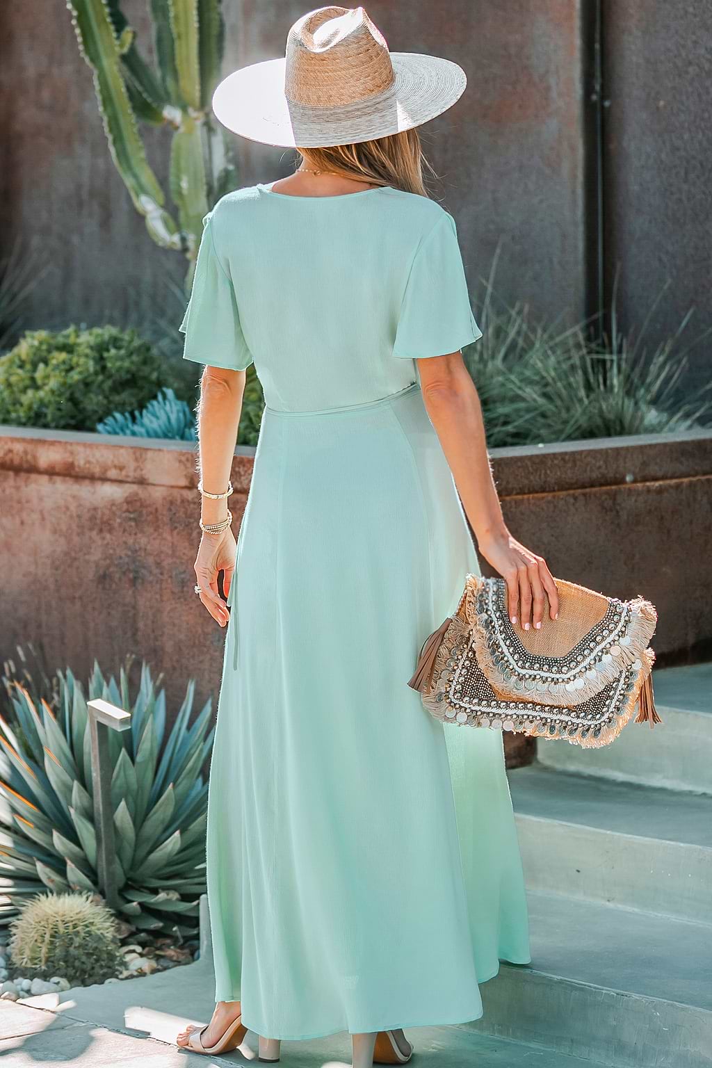 Wrap Tie Side Maxi Dress