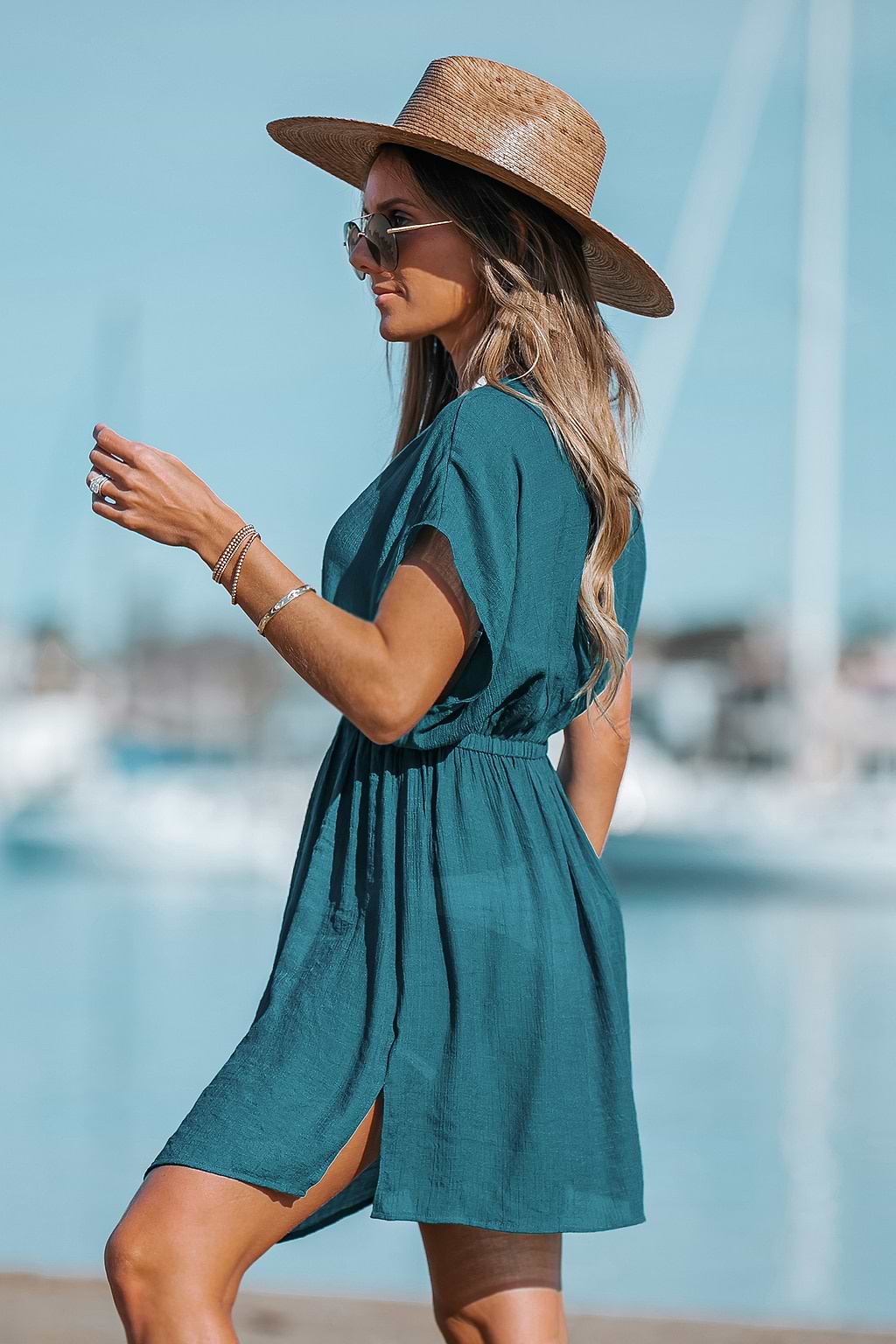 V-Neck Cover-Up Dress