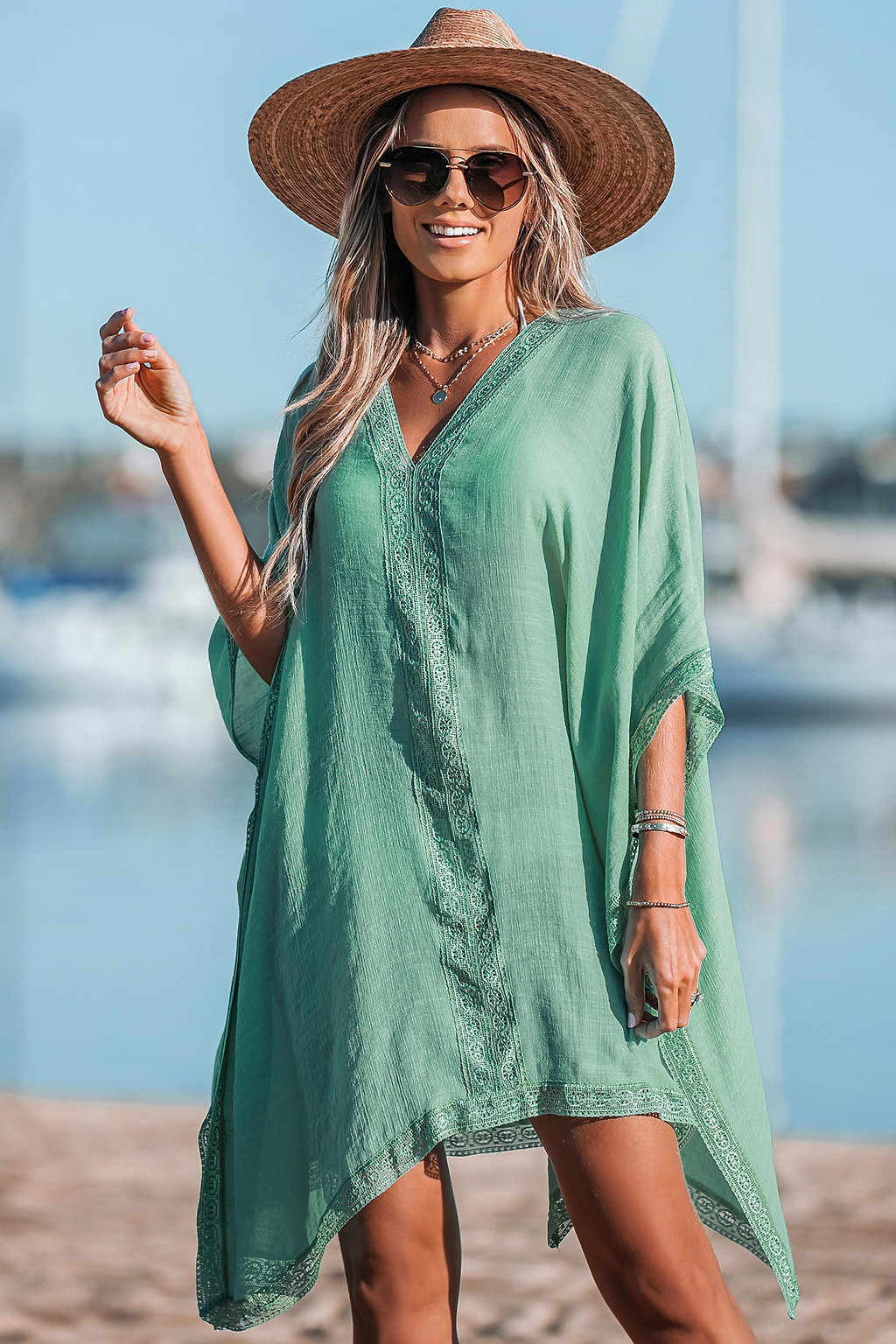 Lace Midi Cover-Up Dress