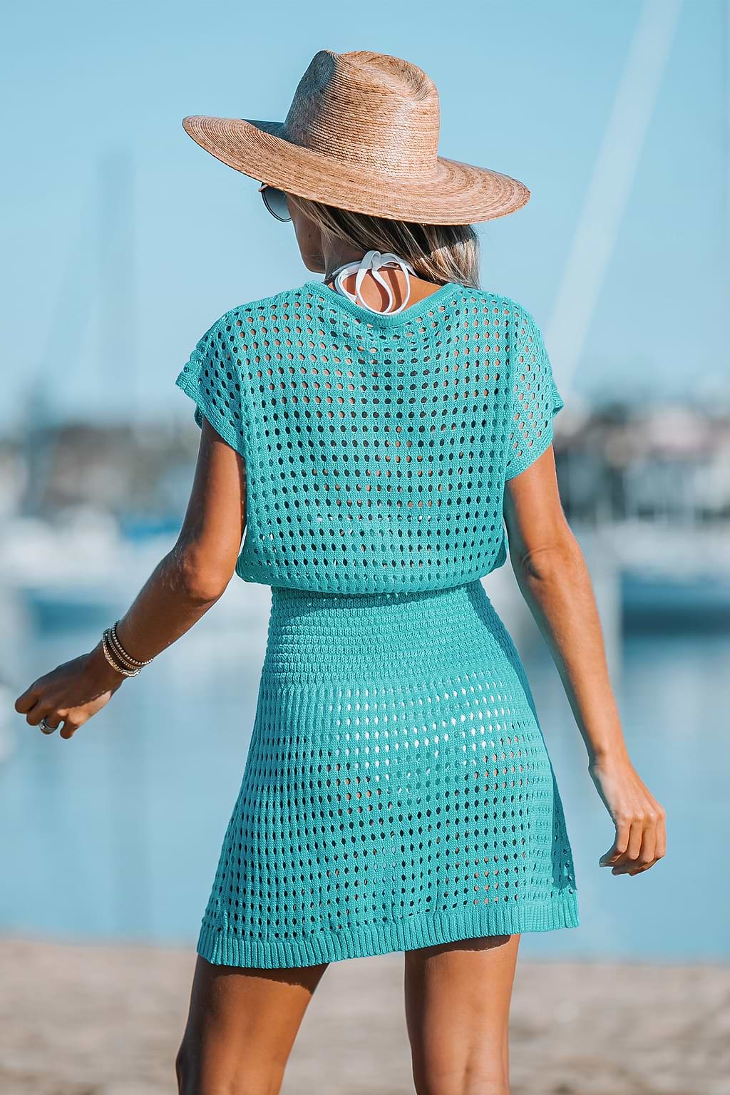 Cutout Buttoned Cover-Up Dress