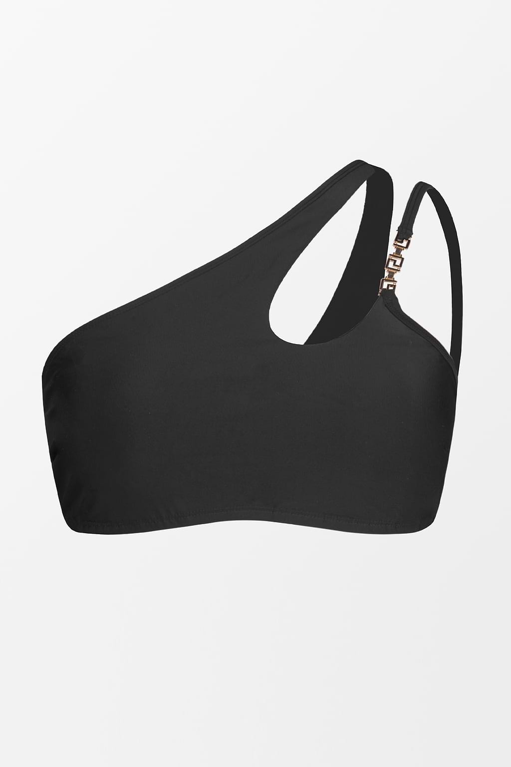 X STASSIE Oasis Chain One-Shoulder Bikini Top