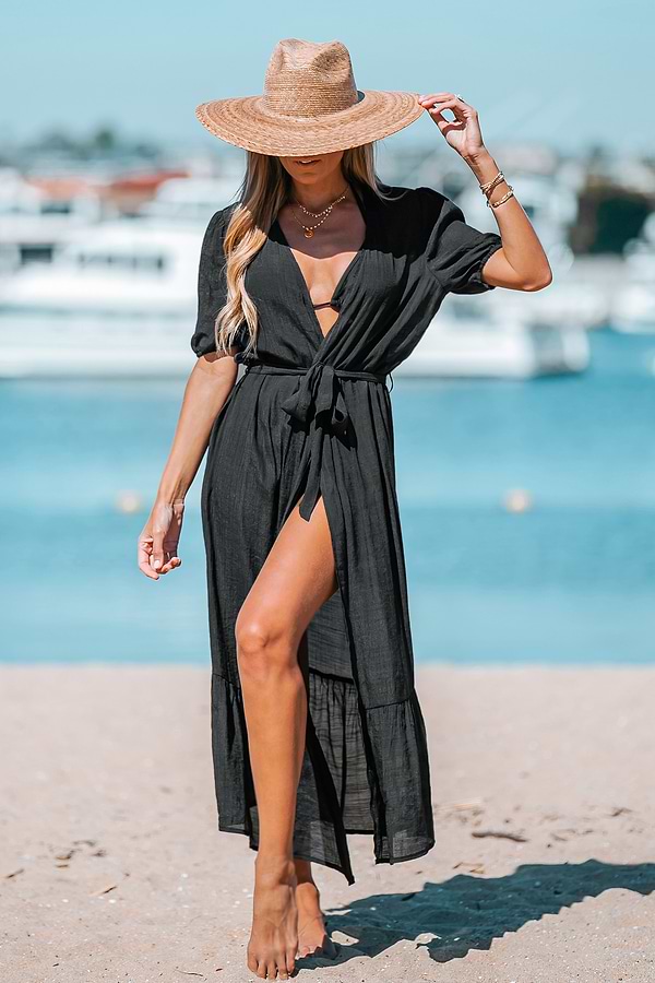 Open-Front Cover-Up Duster Kimono