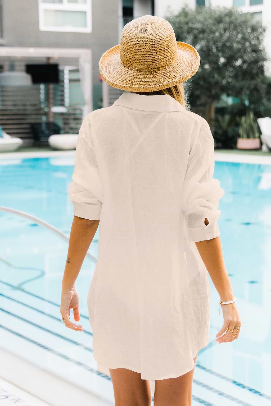 Basic Collar Cover-Up Shirt