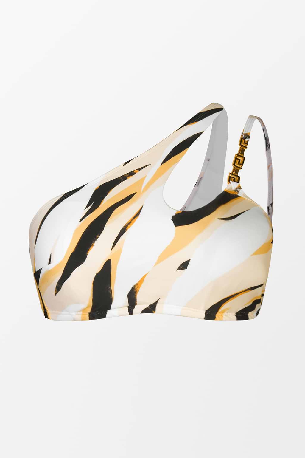 X STASSIE Wild Weekend Chain One-Shoulder Bikini Top