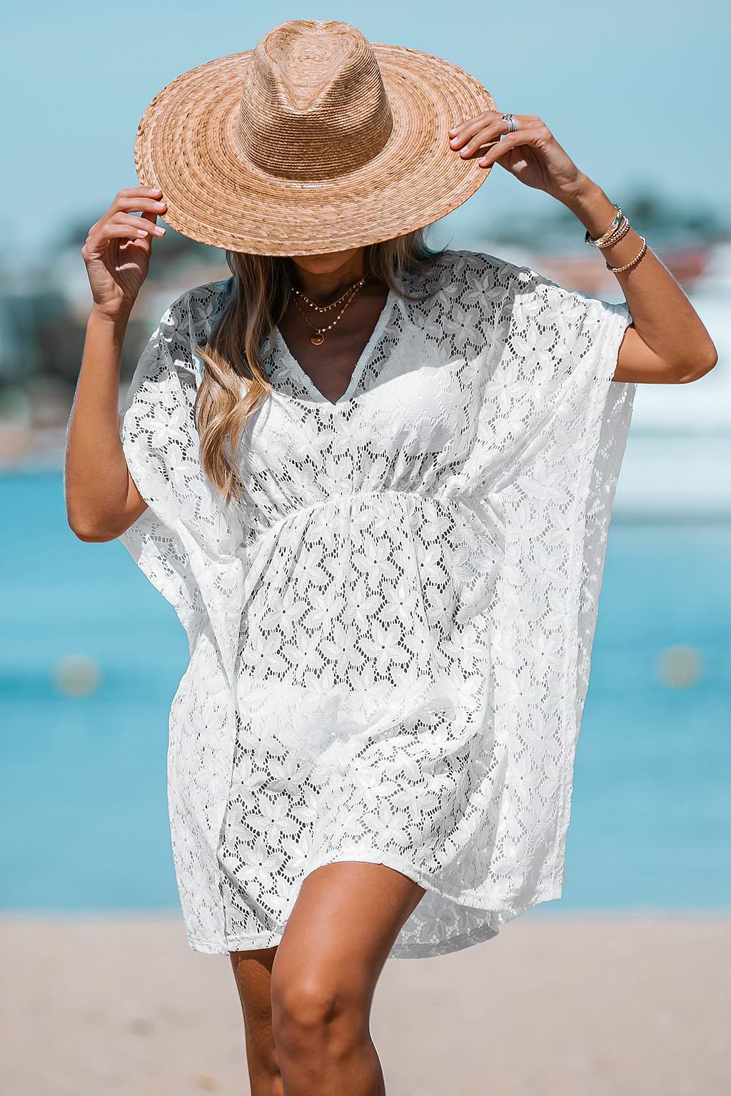 Floral Cover-Up Mini Dress