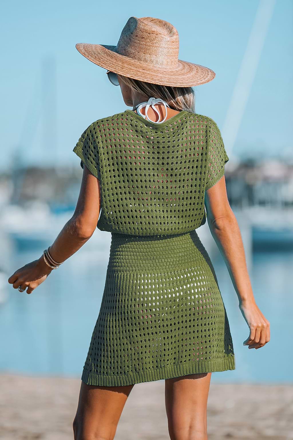 Cutout Mini Cover-Up Dress